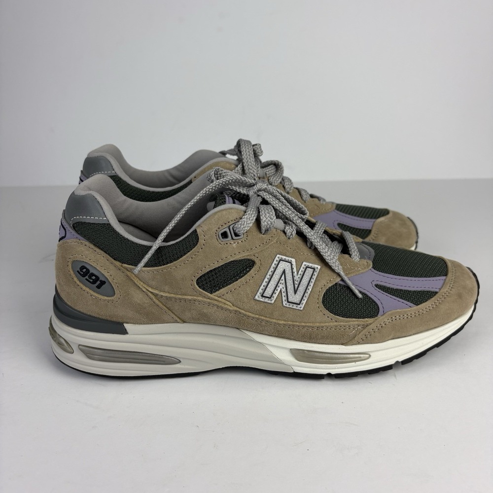 New Balance U991DL2 Gray Green Purple White Sneakers Men's US10 Make In England - Picture 6 of 16